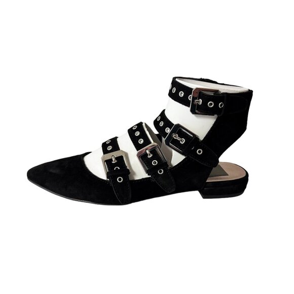 DOLCE VITA ELODIE SUEDE ANKLE STRAP FLATS, NIB - Picture 2 of 8